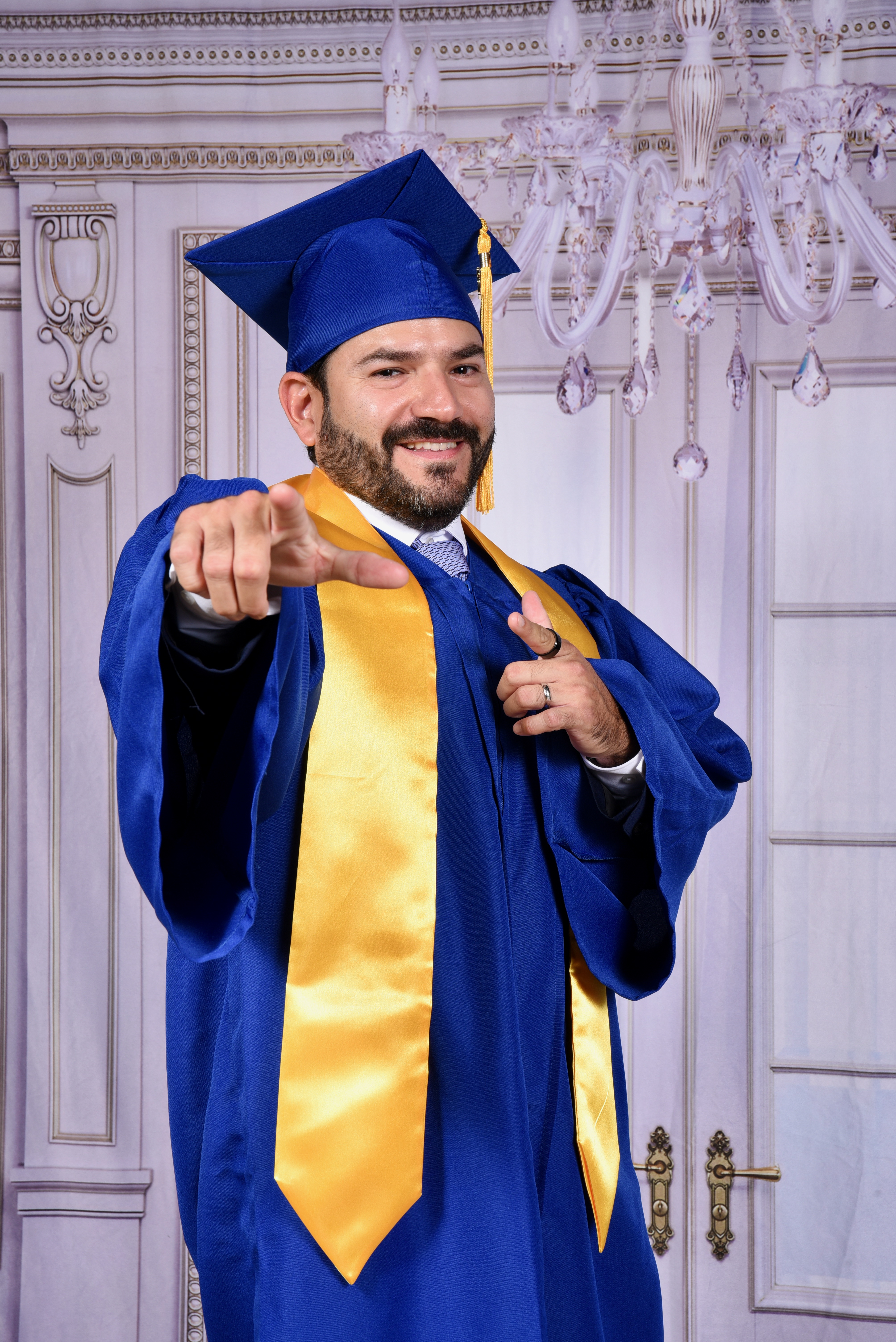 Graduate receiving diploma